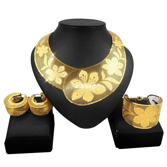adjustable / 001 Yuliali Fashion Lady Brazilian Silver Big Style Jewelry Set Factory Latest Beautiful Wedding Gift Women's Quality Jewellery Sets