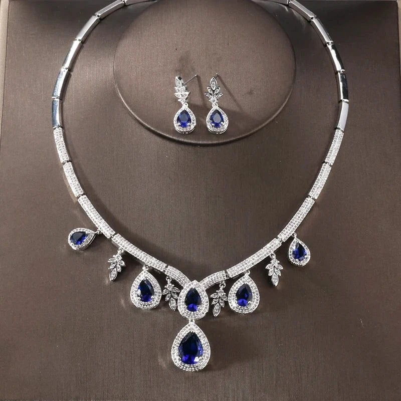 Adjustable open ring / SP227-Blue Stone RAKOL SP168 Indian Jewelry Set 18k Gold Plated Zirconia Jewelry Set 925 Sterling Silver Luxury Wedding Jewelry sets For women