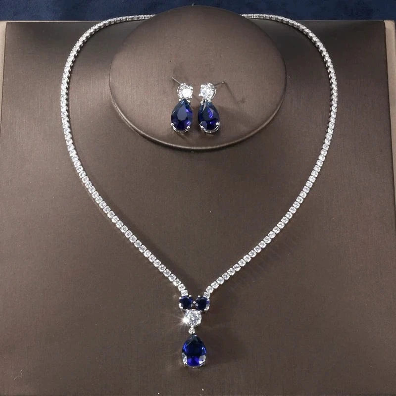 Adjustable open ring / SP461-Blue Stone RAKOL SP168 Indian Jewelry Set 18k Gold Plated Zirconia Jewelry Set 925 Sterling Silver Luxury Wedding Jewelry sets For women