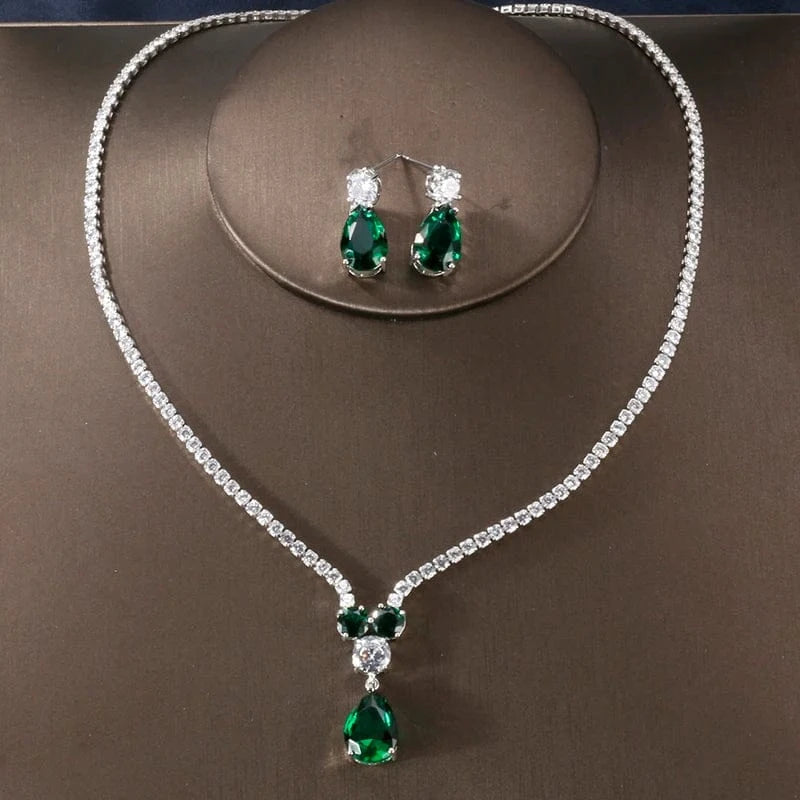 Adjustable open ring / SP461-Green Stone RAKOL SP168 Indian Jewelry Set 18k Gold Plated Zirconia Jewelry Set 925 Sterling Silver Luxury Wedding Jewelry sets For women