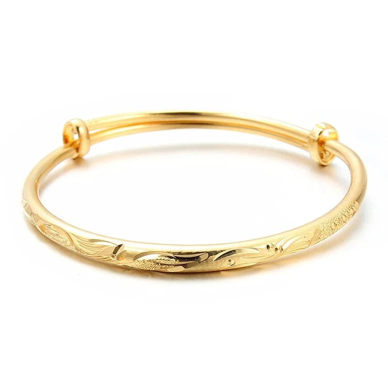 adjustable / PZ190801500 24k Gold Color Ethiopian Jewelry Bangles For Women Dubai Ramadan Adjustable Bangles&Bracelet African Weeding jewelry Gift