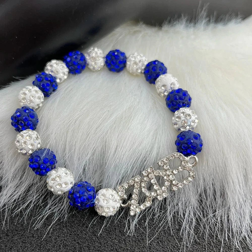adjustbale length / bracelet 1 Zeta Phi Beta Sorority ZPB Crystal Beaded Bracelet 1920 Finer Women Jewelry Greek Sorority Jewelry Sisterhood Gift