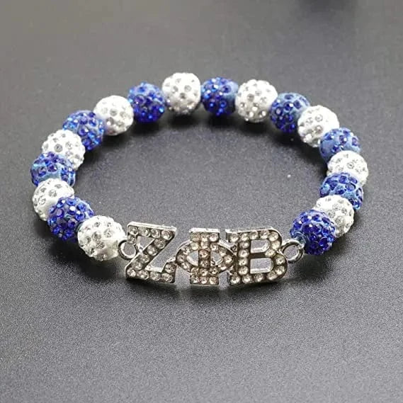 adjustbale length / bracelet 1 Zeta Phi Beta Sorority ZPB Crystal Beaded Bracelet 1920 Finer Women Jewelry Greek Sorority Jewelry Sisterhood Gift