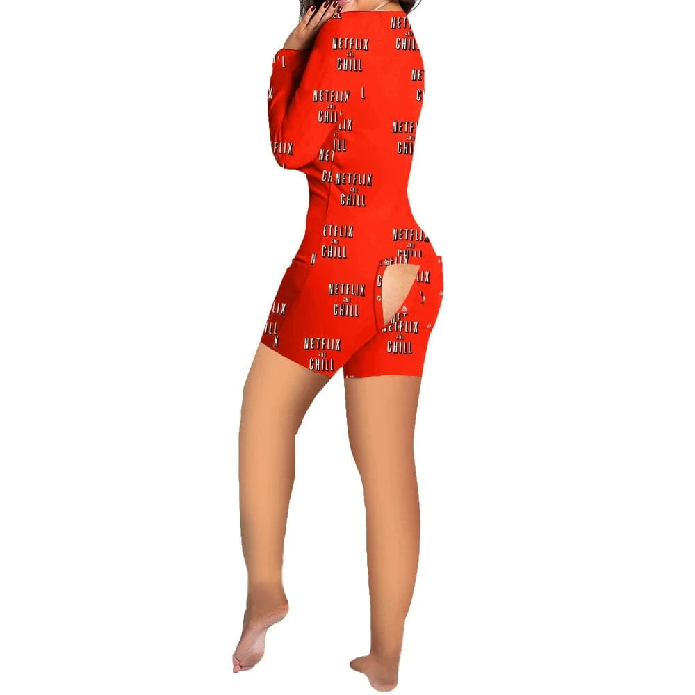 Adult Onesie Pajama with Butt Flap