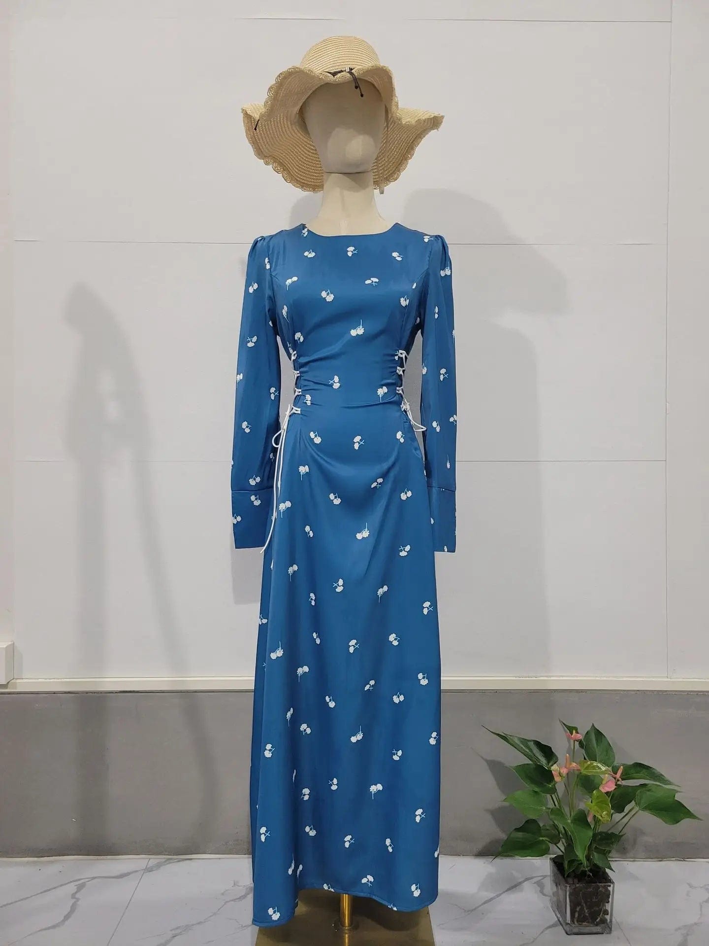 African Dresses For Women Dashiki Flower Print Ankara Dresses Bazin Traditional Robe Africa Long Dress 2024 New African Clothes