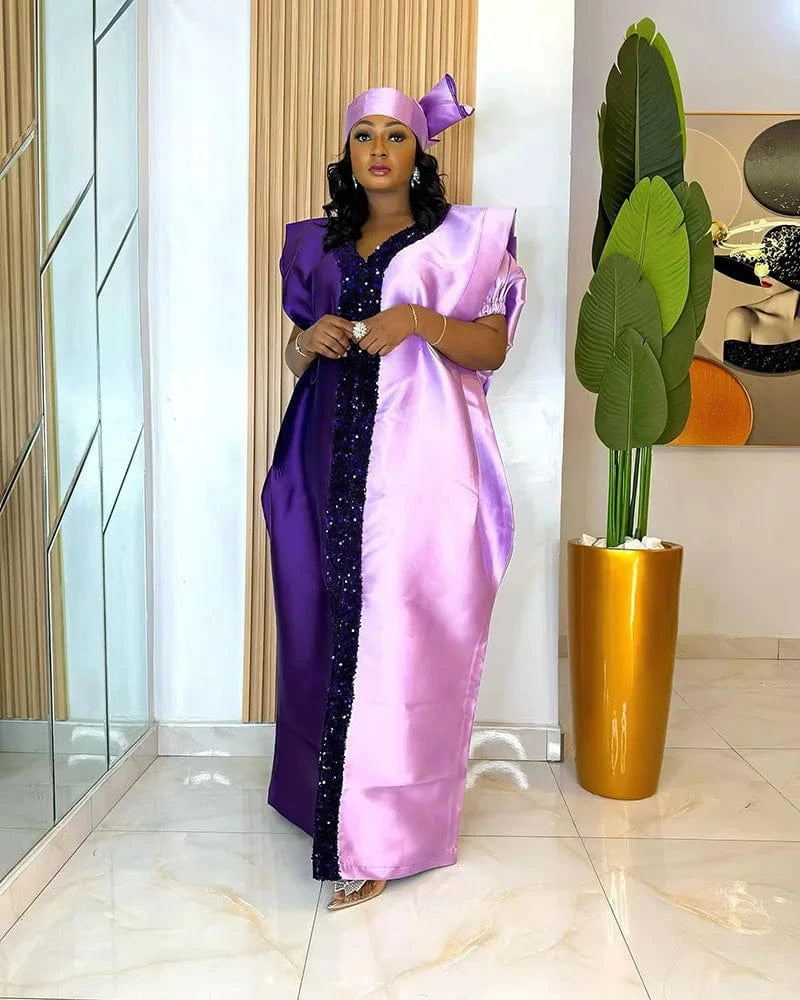 African Dresses for Women Short Sleeve Robes Casual Wear Plus Size African Fashion Bazin Dresses Outfits Robe Africa Clothing
