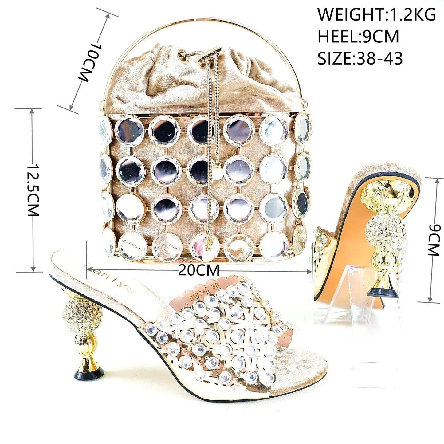 African Italian Fashion Designers Luxury Bag Handbags And Shoes Set For Womenmatch