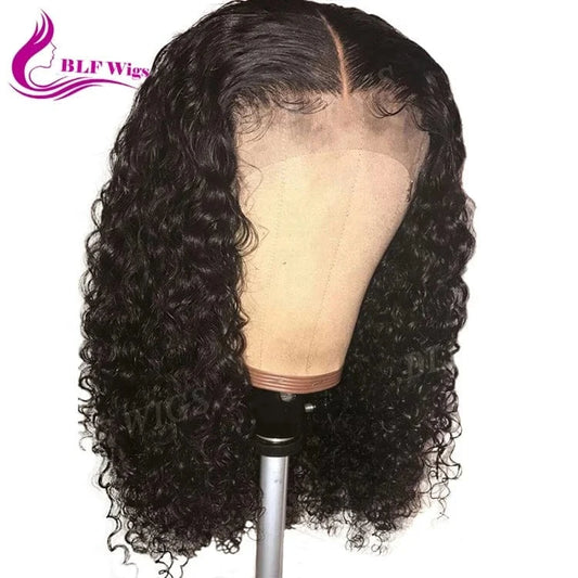 Aliexpress Short Human Hair Bob Style Kinky Curly Glueless Peruvian Full Lace Wig