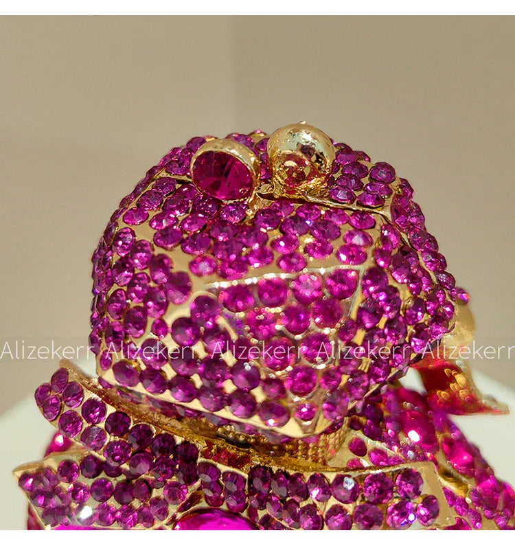 Alizekerr Perfume Bottle Crystal Evening Bags Women Gorgeous Boutique Bow Diamond Metal Clutch Purses And Handbags Wedding Party