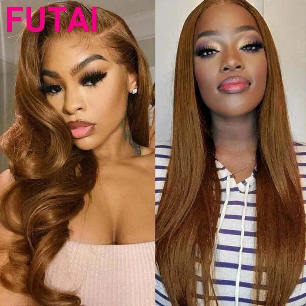 Amara Black Friday 100% Real 13*4 Brazilian Virgin Hair And Body Wave Ginger Orange 10-26 Inch Lace Front Wigs Full Lace Wigs