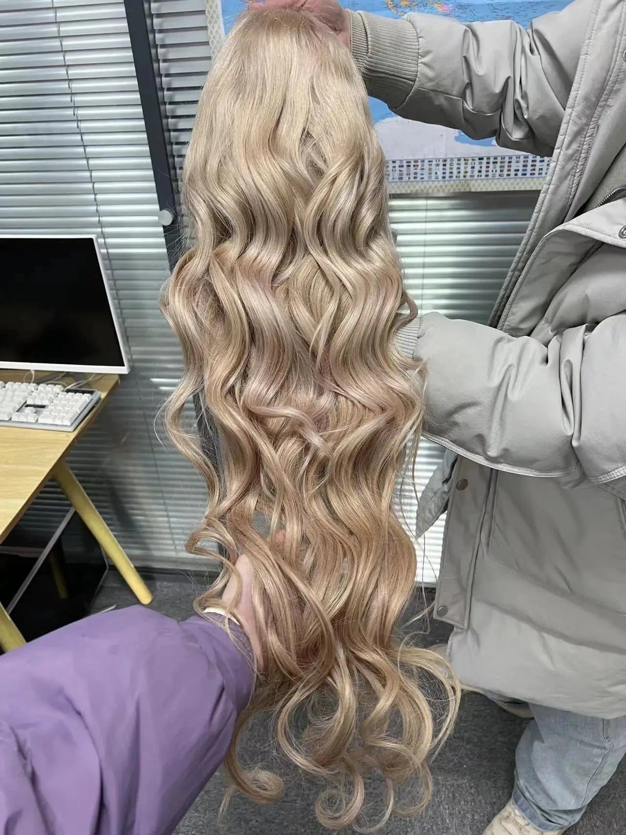 Amara supplier Special ash blonde human hair wig 13*4 lace frontal gold blonde Colored HD lace virgin hair wig on hand fast ship