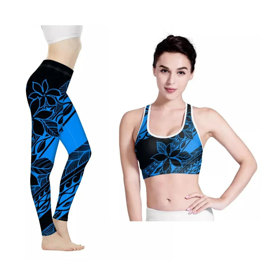 Amazon Hot Hawaii Hibiscus Flowers Design Bra/Legging for Women 2022 Fashionable Yoga Sets Fitness Women Custom Print Yoga Set