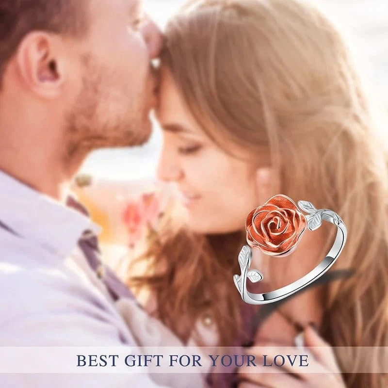 Amazon Hot Selling 18k white rose gold plated 925 Sterling Silver Jewelry flower Ring