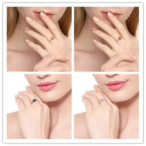 Amazon Hot Selling 18k white rose gold plated 925 Sterling Silver Jewelry flower Ring