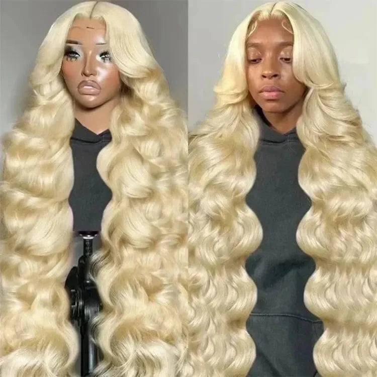 American Black Women 13X6 Glueless Body Wave Frontal Wig Transparent HD Lace Front Wigs Raw Human Hair Long Length