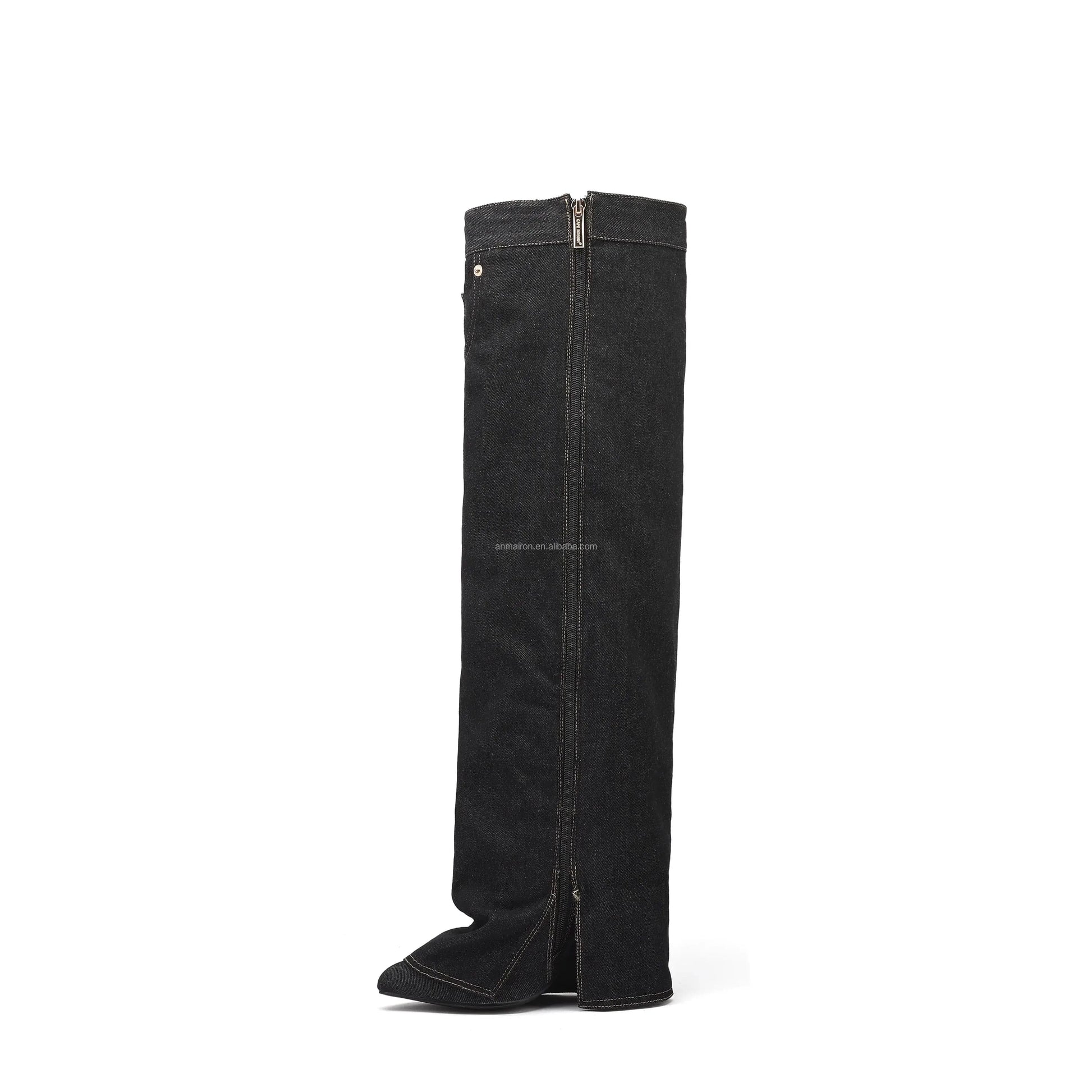 Anmairon Hot Sale Luxury Brand Pants Design Over The Knee Women Denim Boots