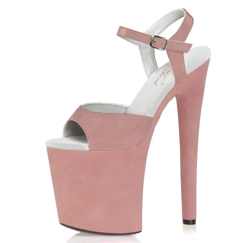 Apricot platform high heel 20cm Fetish 8 inch Gothic model women's pump shoes summer women's high heel sandals