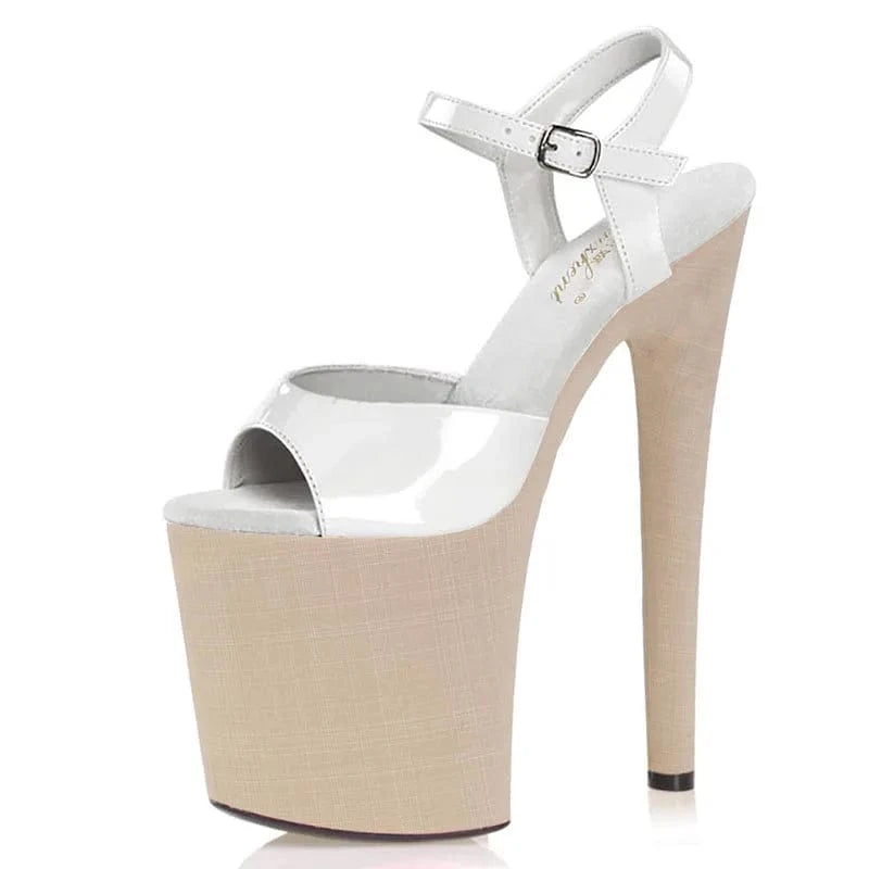 Apricot platform high heel 20cm Fetish 8 inch Gothic model women's pump shoes summer women's high heel sandals