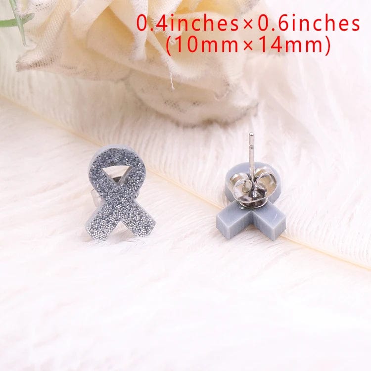 as picture / 0.6*0.4in / silvery MD154ER2212-151Pair New product CN Stud AIDS logo Acrylic stainless steel Jewelry For Women