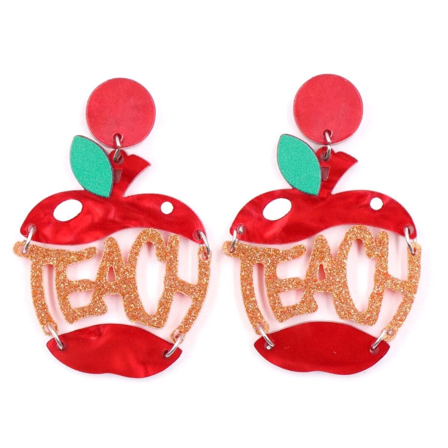 as picture / 1.6*2in / Red ER2091 1pair New product CN Drop apple TRENDY Teacher's Day Gift  Acrylic earrings Jewelry for women