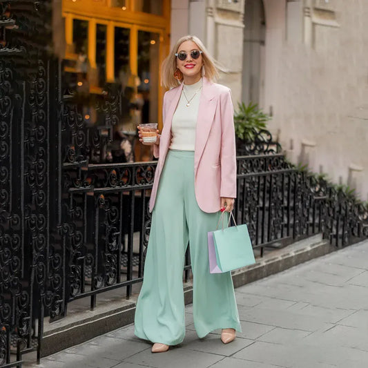 as picture / L / CHINA Elegant Women Suits Sets Smart Casual Jacket Pants 2 Pieces Female Suit Loose Office Lady Chic Outfits Conjuntos De Mujer