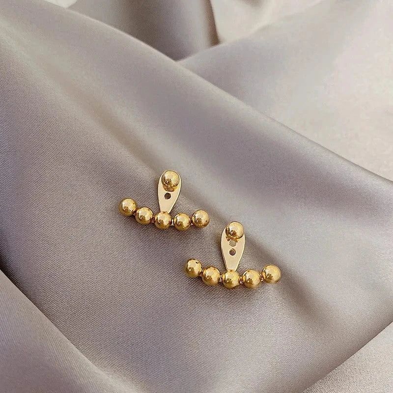 AS SHOWN / As shown / E2145 S925 Needle Korean New Simple Temperament Circle Pearl Earrings Fashion Small Versatile Earrings Women's Jewelry