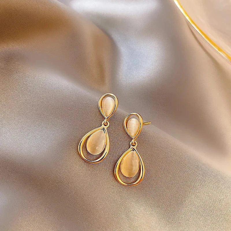 AS SHOWN / As shown / E2430 S925 Needle Korean New Simple Temperament Circle Pearl Earrings Fashion Small Versatile Earrings Women's Jewelry