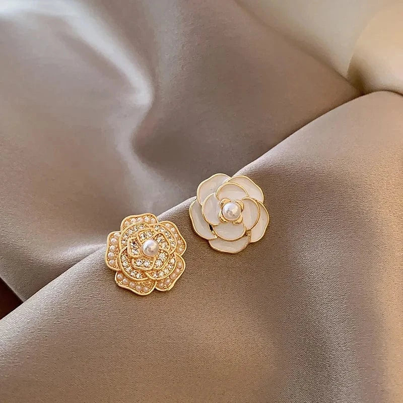 AS SHOWN / As shown / E2997 WHITE S925 Needle Korean New Simple Temperament Circle Pearl Earrings Fashion Small Versatile Earrings Women's Jewelry