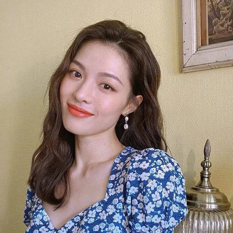 Asymmetric Baroque Natural freshwater Pearl Baroque earrings 18k gold plated asymmetrical C-shaped earrings jewelry for women