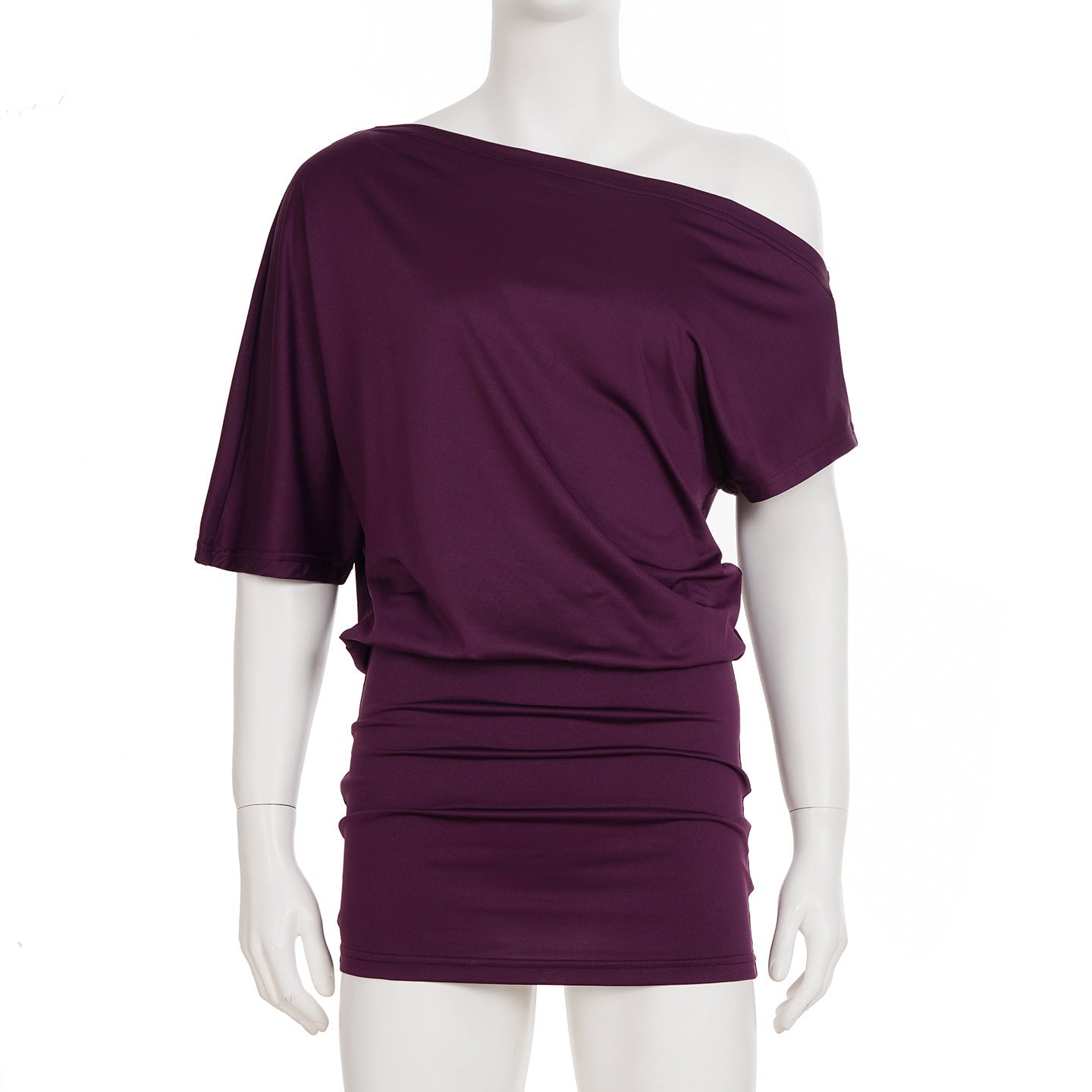 Asymmetrical Off - Shoulder Mini Dress - SN Wigs & More