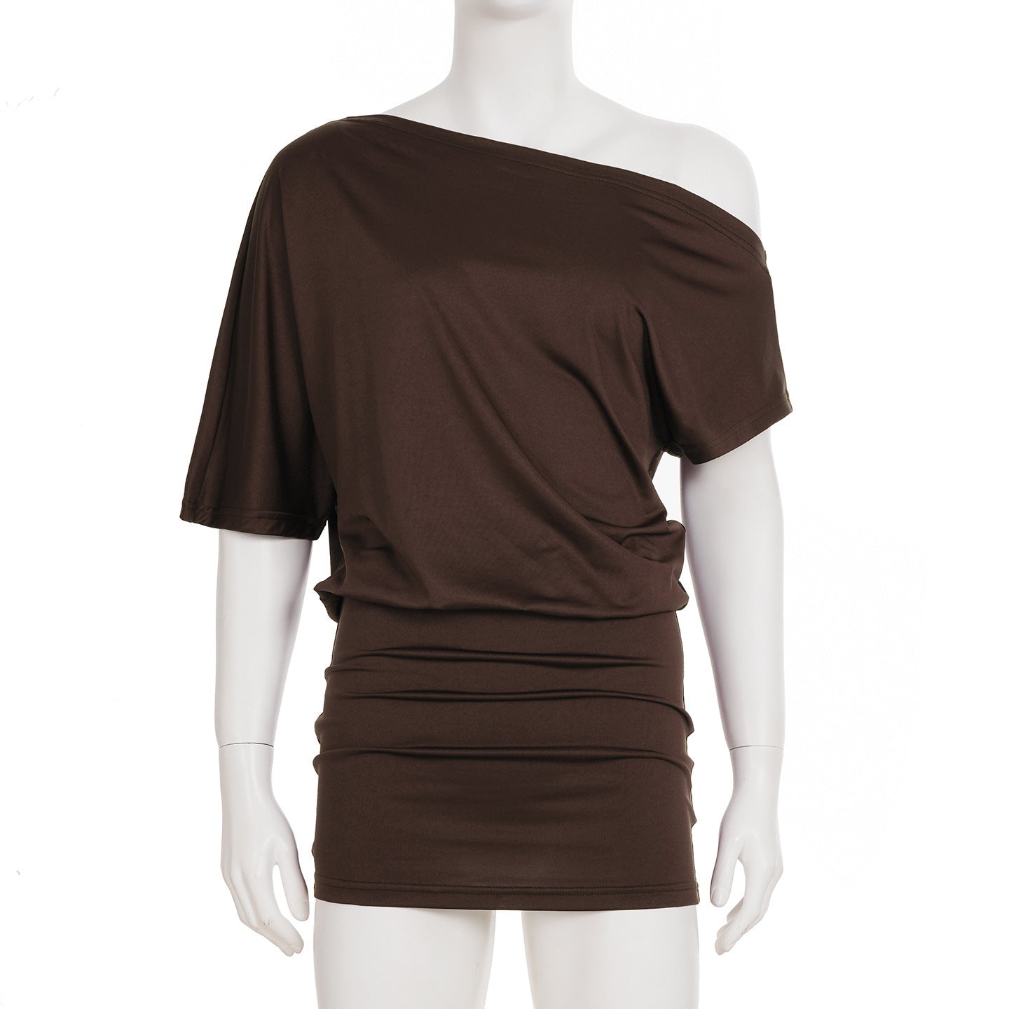 Asymmetrical Off - Shoulder Mini Dress - SN Wigs & More