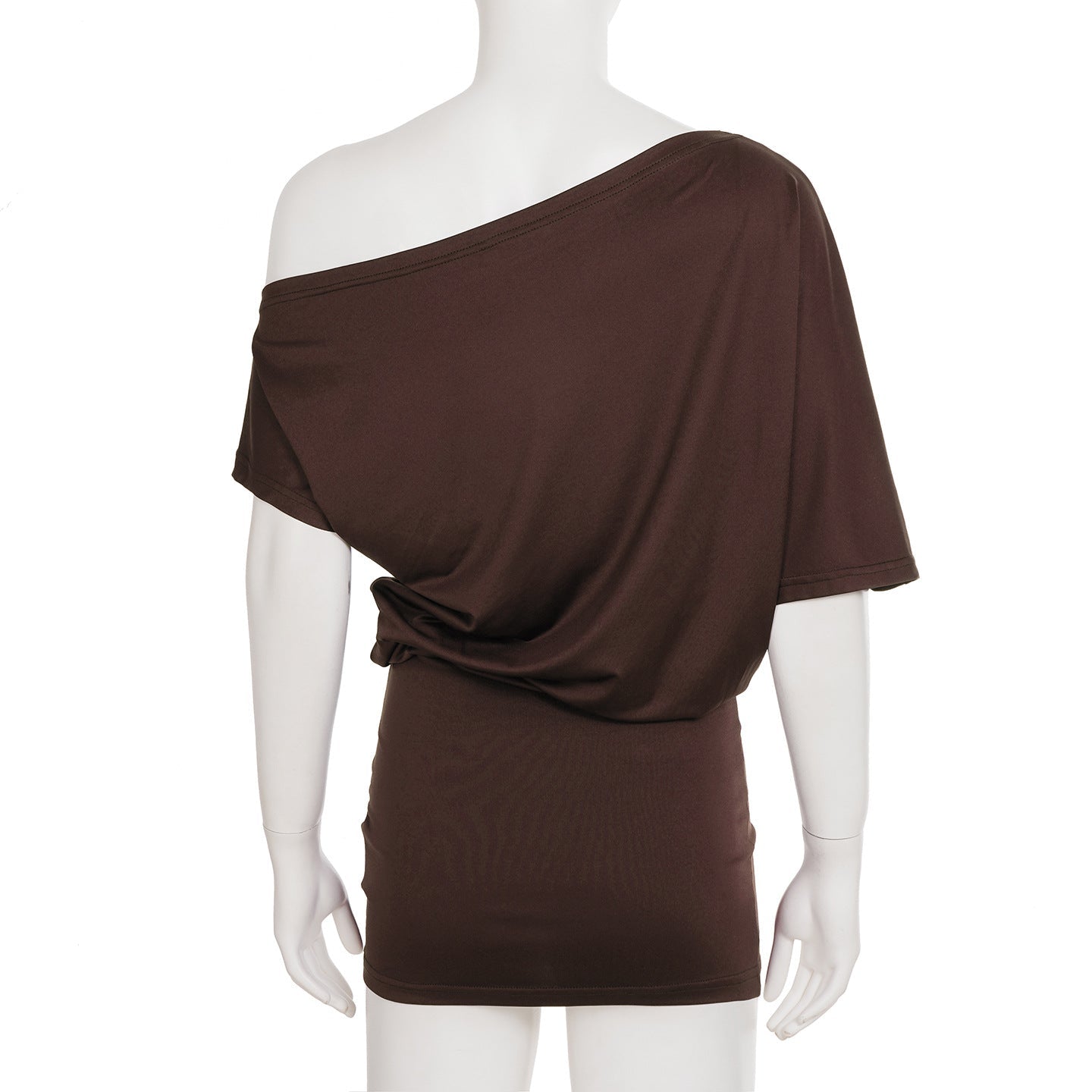 Asymmetrical Off - Shoulder Mini Dress - SN Wigs & More