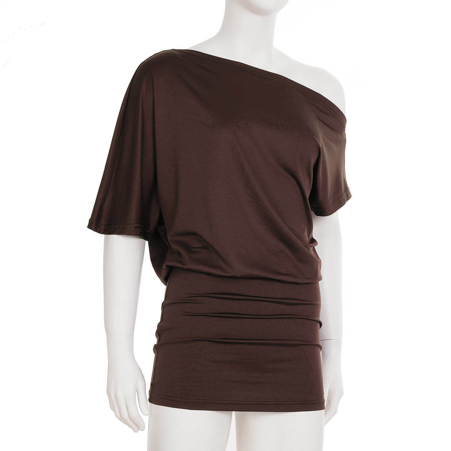 Asymmetrical Off - Shoulder Mini Dress - SN Wigs & More