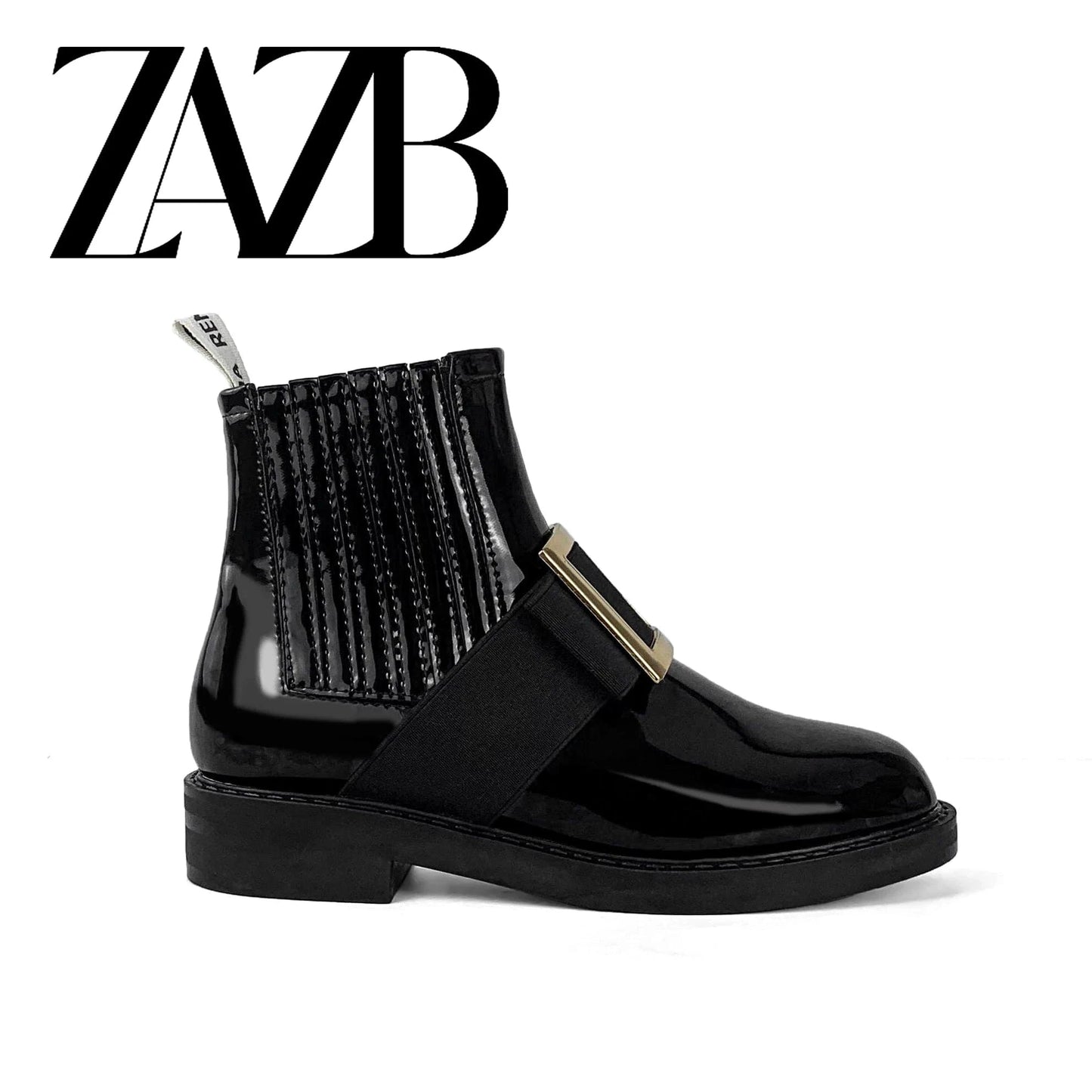 Autumn New Metal Button Women's Shoes Apricot Thick Sole High Waist Elastic Bare Boots Short Boots