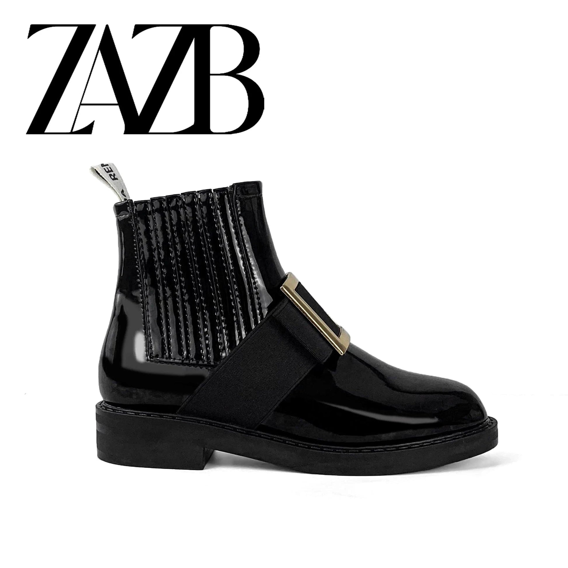 Autumn New Metal Button Women's Shoes Apricot Thick Sole High Waist Elastic Bare Boots Short Boots