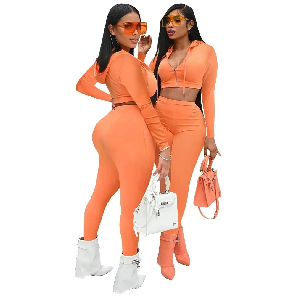 Autumn Tracksuits Fall Women's Pants Set Outfits Joggers Crop Tops 2 Piece Pant Set Casual Two Piece Sets for Woman