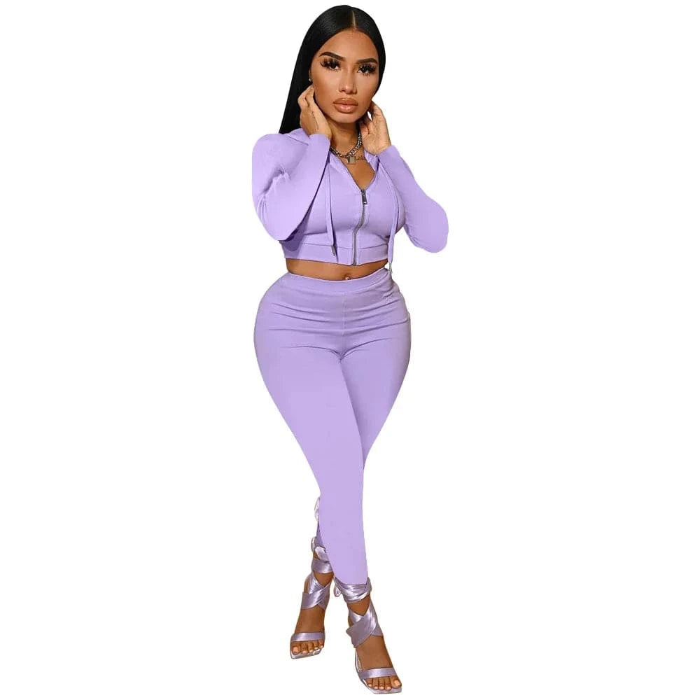 Autumn Tracksuits Fall Women's Pants Set Outfits Joggers Crop Tops 2 Piece Pant Set Casual Two Piece Sets for Woman