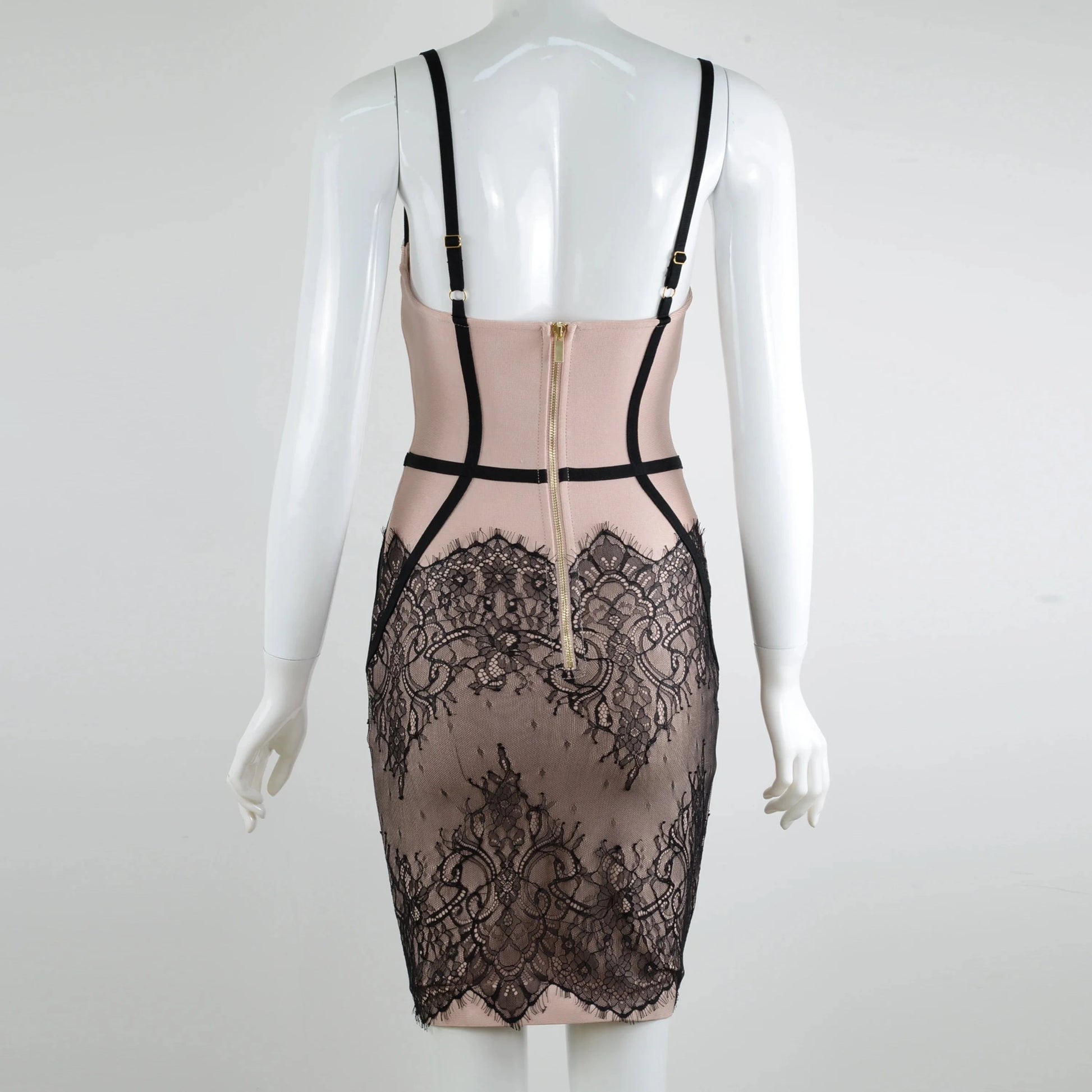 BA017 Hot Sale Elegant Women Party Lace Spaghetti Strap Bandage Dress Backless Bodycon Sexy Club Party Dresses Fashion Vestidos