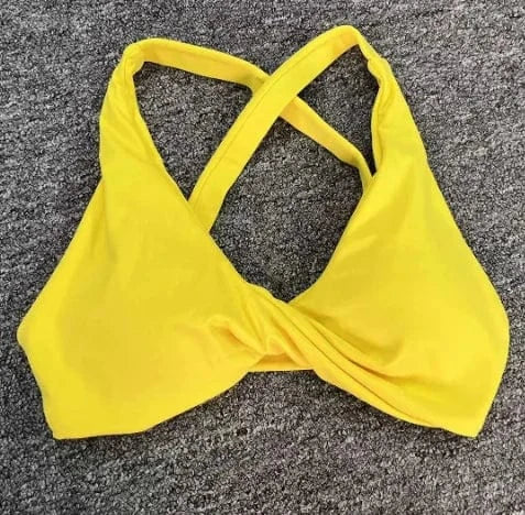 Back Cross Women's Workout Sports Bras Fitness Backless Padded Low Impact Bra Yoga Crop Tank Top Sport Bra