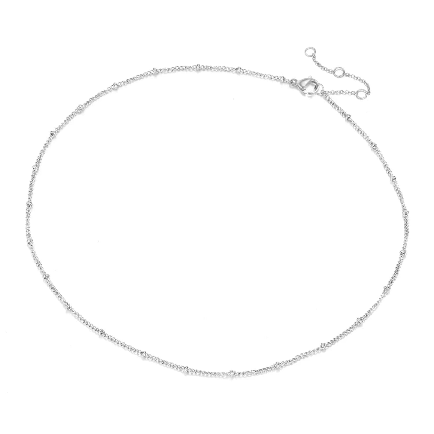 Ball chain-Silver Wholesale best selling women  jewelry female stainless steel ball link chain necklaces collares de mujer