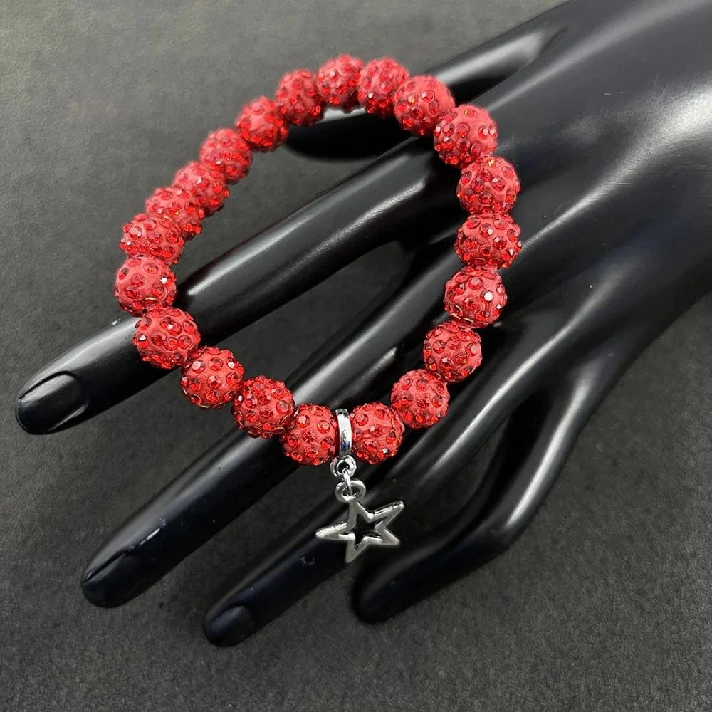 bead bracelet / 19CM / Red Handmade Red Blue White Gold Green Greek Sorority Order of Eastern Star OES Pearl Set Bracelets Neutral Jewelry Set