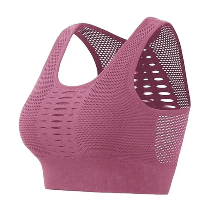 Beautiful back comfortable sexy mesh breathable quick-drying shockproof yoga running fitness sports bra