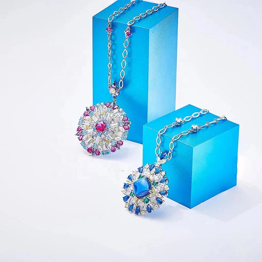 Beautiful Chinese Style Necklace With Zircon Mom Necklace Sterling Silver Customized Necklace Cham for Women Men Jewelry