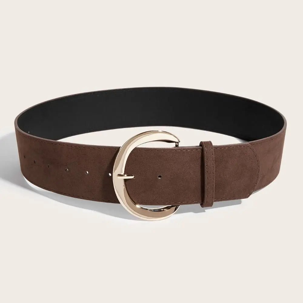 Belt Suede Leather Wide – Premium Luxury Design For Office, Business And Casual Wear - SN Wigs & More