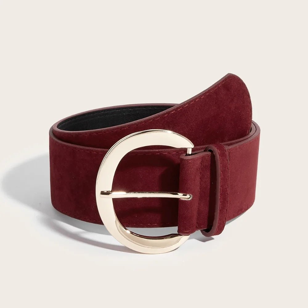 Belt Suede Leather Wide – Premium Luxury Design For Office, Business And Casual Wear - SN Wigs & More