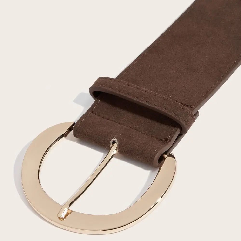 Belt Suede Leather Wide – Premium Luxury Design For Office, Business And Casual Wear - SN Wigs & More
