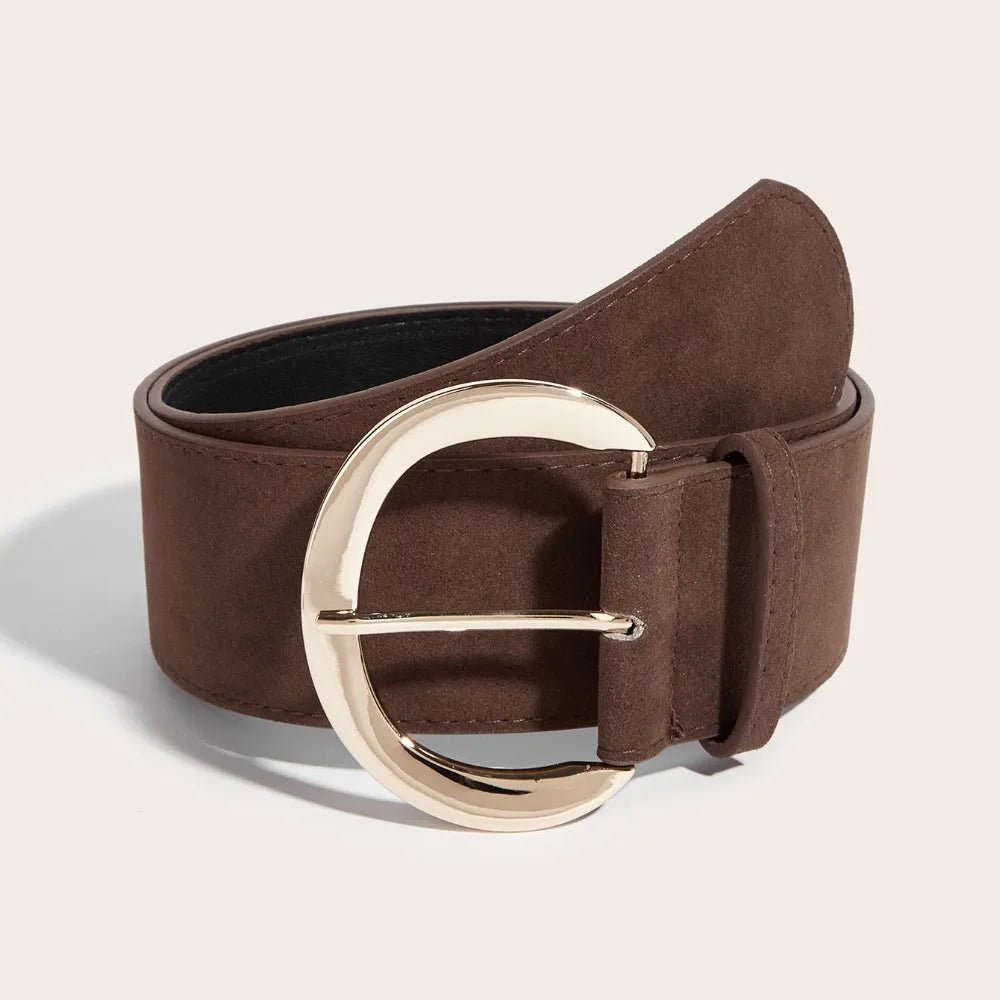 Belt Suede Leather Wide – Premium Luxury Design For Office, Business And Casual Wear - SN Wigs & More