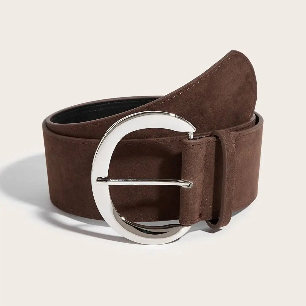 Belt Suede Leather Wide – Premium Luxury Design For Office, Business And Casual Wear - SN Wigs & More