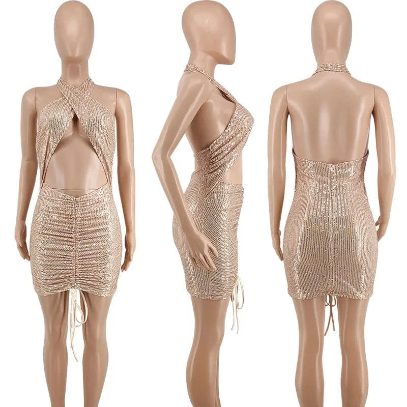 best selling product 2022 new arrivals plus size women's clothing sequin dresses women lady elegant party evening