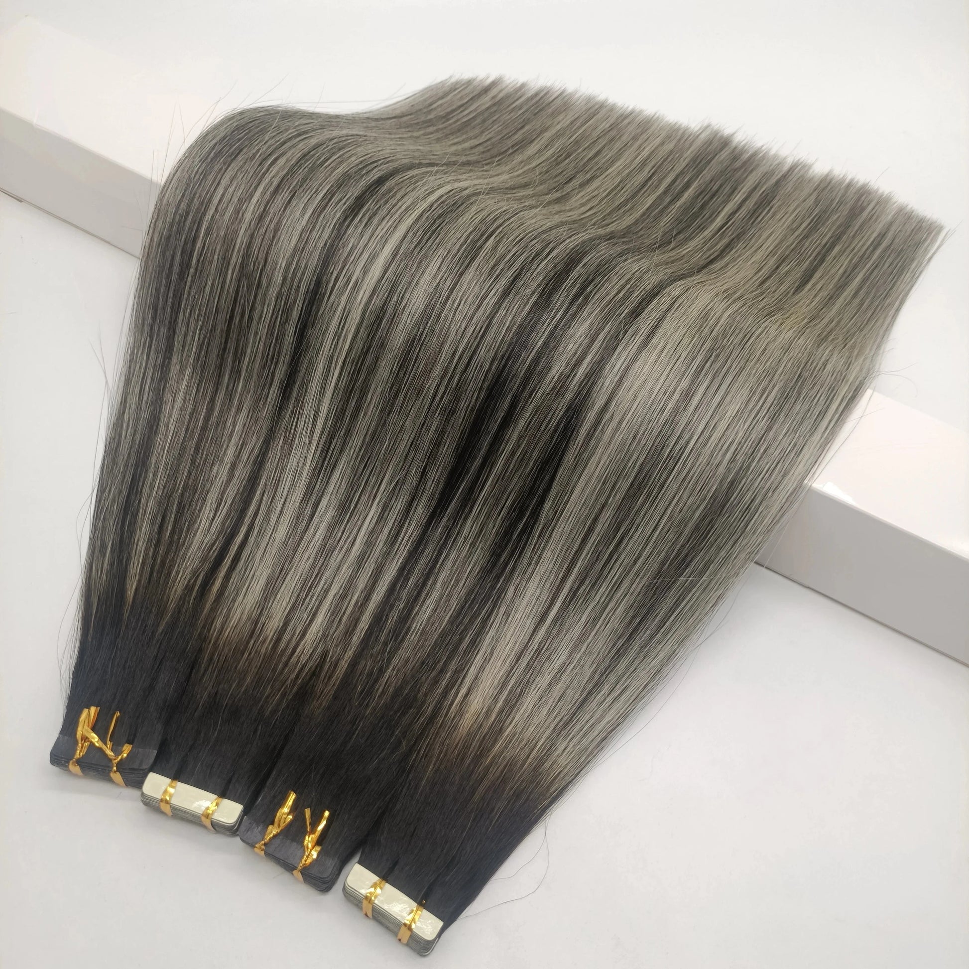 Best wholesales ombre color invisible hair tape extensions easy reuse 4~5 times tape hair extensions